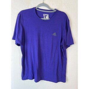Unisex Purple Adidas Short Sleeve Sz L Climalite Short Sleeve Crewneck Tee